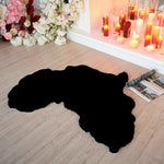 Load image into Gallery viewer, Black Map of Africa Luxurious Faux Fur Rug/Throw
