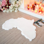 Load image into Gallery viewer, White Map of Africa Luxurious Faux Fur Rug/Throw
