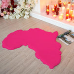 Load image into Gallery viewer, Fuchsia Map of Africa Luxurious Faux Fur Rug/Throw
