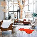 Load image into Gallery viewer, Orange Map of Africa Luxurious Faux Fur Rug/Throw

