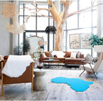Load image into Gallery viewer, Blue Map of Africa Luxurious Faux Fur Rug/Throw
