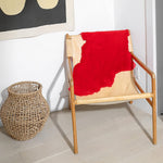 Load image into Gallery viewer, Red Map of Africa Luxurious Faux Fur Rug/Throw
