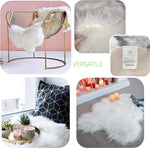 Load image into Gallery viewer, White Faux Sheepskin Fur Area Rug
